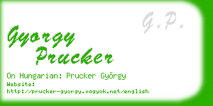 gyorgy prucker business card